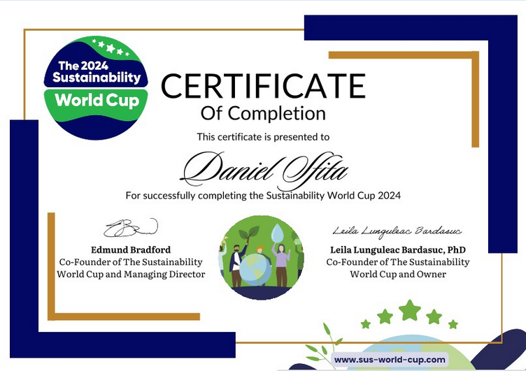 Sustainability World Cup 2024 - Completion Certificate